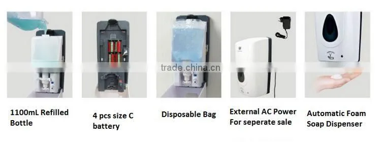 NJ-CD-5018E Black Replaced Pump Foam Automatic Soap Dispenser