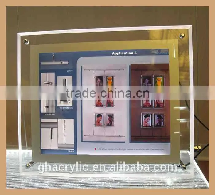 GH-P0002clear acrylic digital photo frame put on the desk