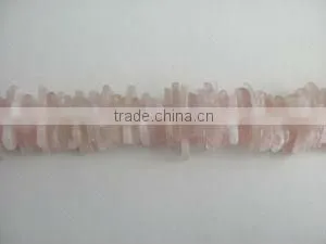 Chinese Rose Quartz slice centre drill