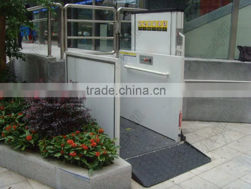 Outdoor electric wheelchair lift small elevator for homes with no rust ce price