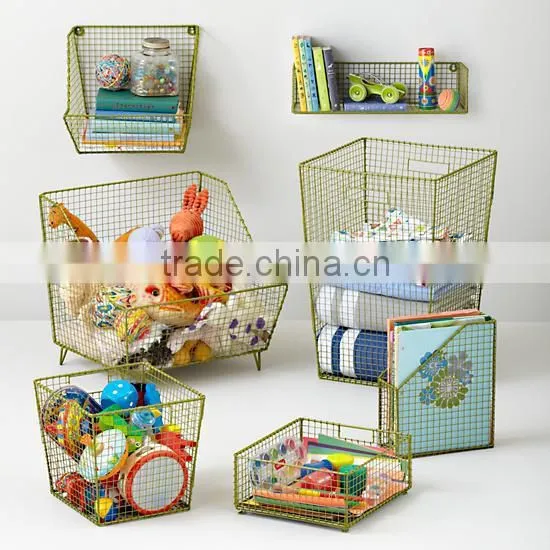 Blue Down to the Wire Cube Bin 11"Wx12"Dx10.5"H