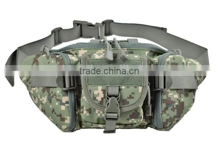 Outdoor sport camouflage waterproof tactical military waist bag