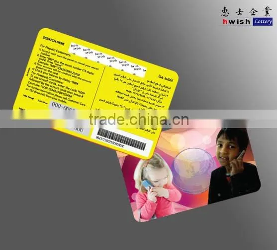 scratch off phone card