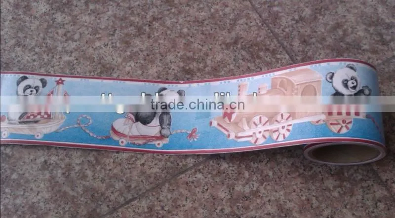 10.5cm*10m SELF ADHESIVE BEDROOM WALL PANDA SHAPED BORDER B2034