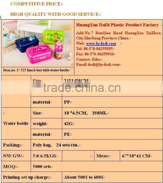 2016 high quality american lunch box with low price