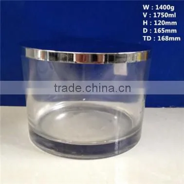 wholesale 700ml votive glass candle tealight jar holder with lid