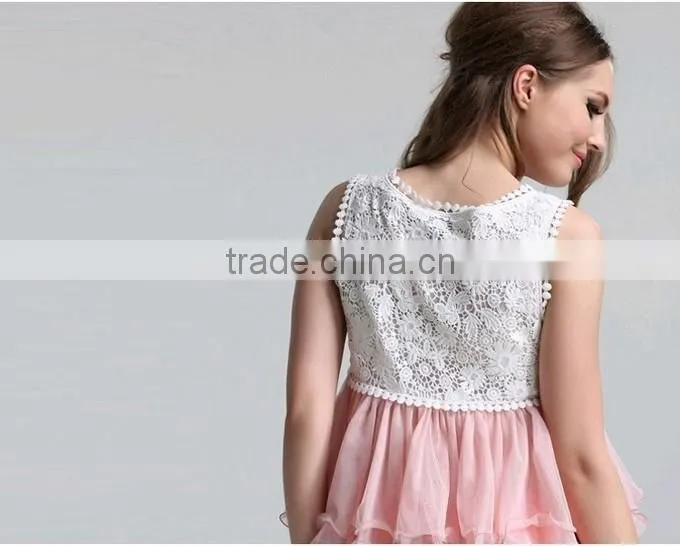 2015 Make in China Cake Layer Lace Ladies Dresses Fashion