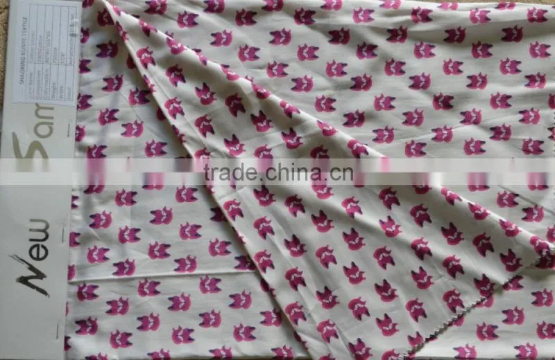 80s Cotton Combed Sateen Print Fabric