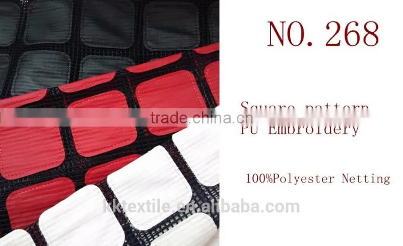 Square PET Material Matt Sequin Netted Bottom Fabric
