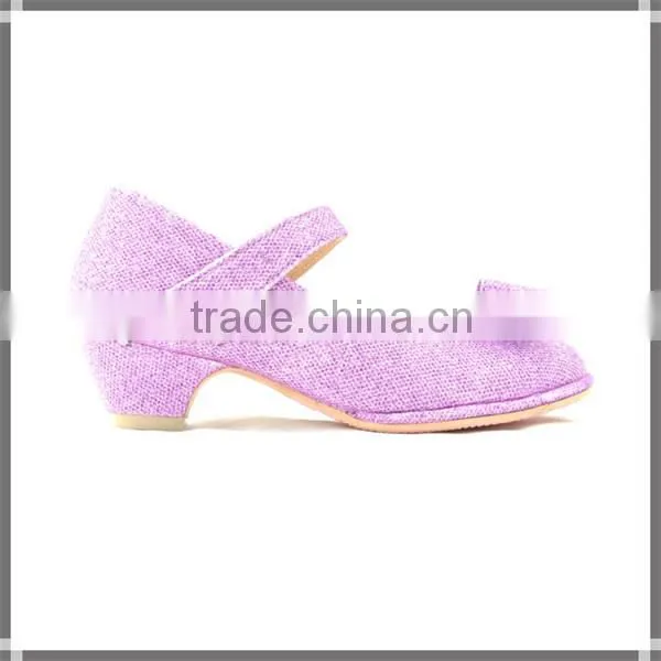 2016 high quality fashion girls high heel shoes for children dance shoes