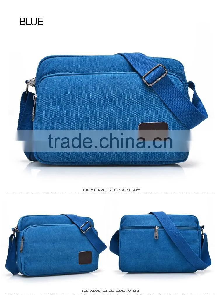 2016 wholesale canvas messenger bag shoulder bag