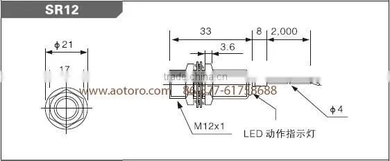 SR12-10DP2 current transducer PNP magneitc hall proximity sensor