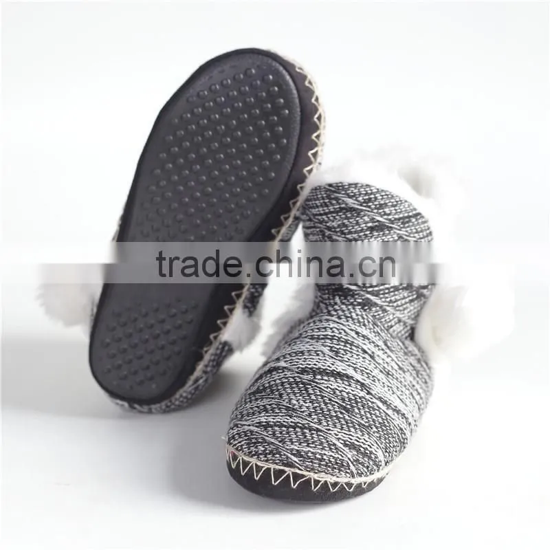 Ladies knit slipper boot