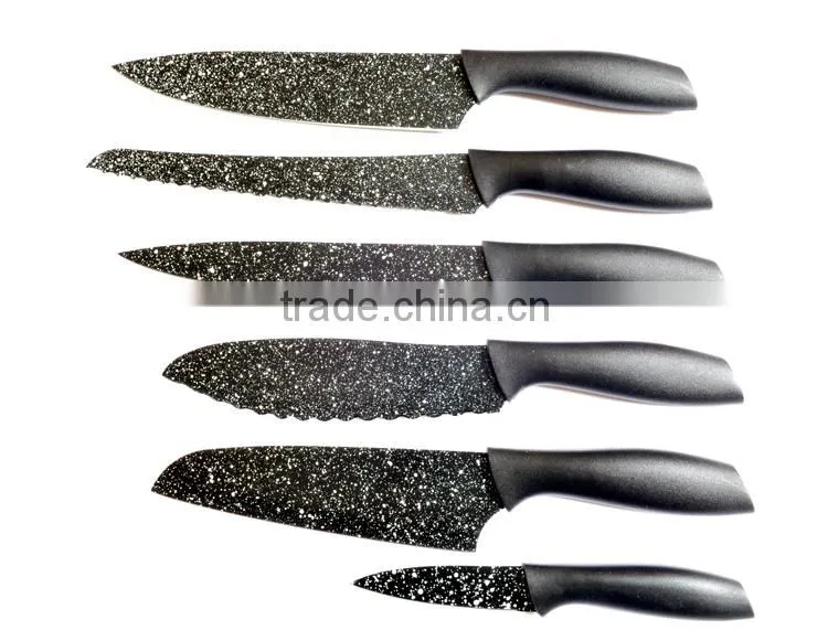 cooking sets knife with printing blade plastic handle