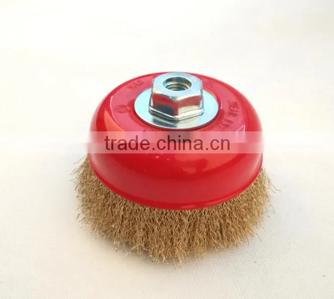 crimped wire cup brush, diameter 125mm or 5"