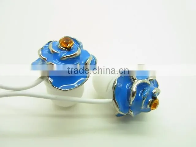 high quality diamond stone earphone bling earbud for promotion