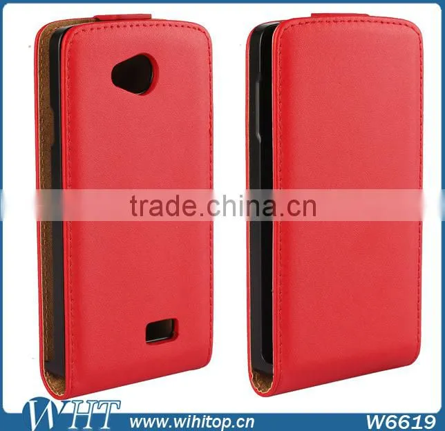 2015 New Mobile Phone Case Vertical Style PC+PU Leather Flip Cover for LG F60