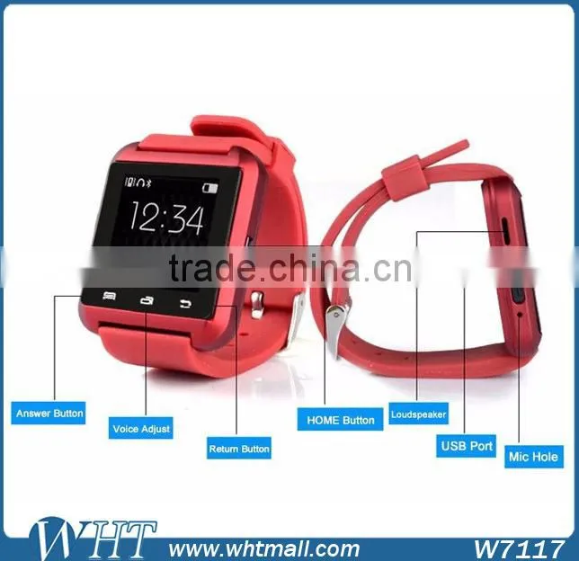 Hot Sale Water Resistant Bluetooth Android U8 Smart Watch for Sport