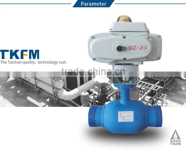 TKFM factory directly sale water gas oil media electric standard fully welded ball valve