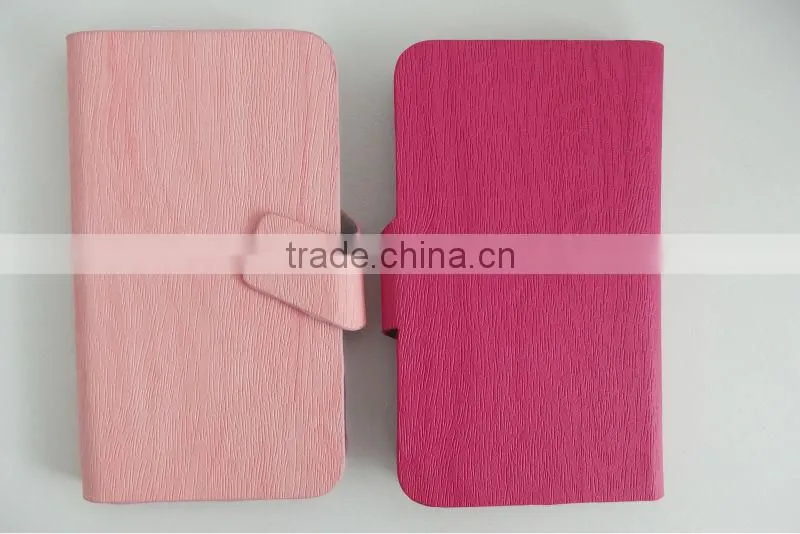 Wallet Leather Universal case with two card slots & suction,universal leather case