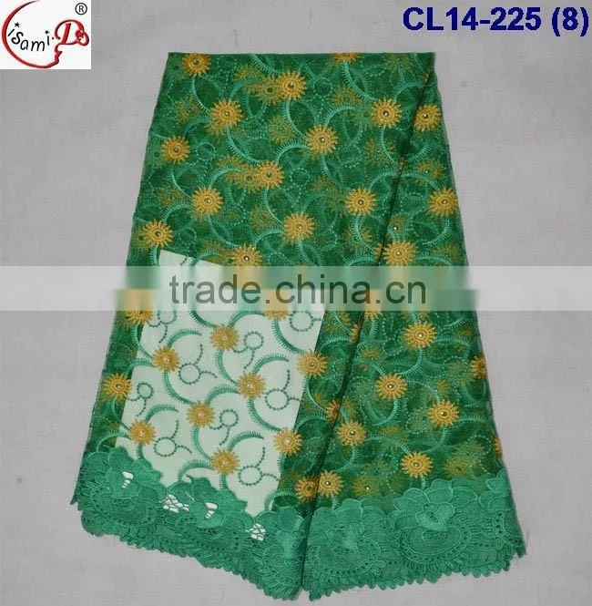CL14-225 2016 latest fashion lace design french lace fabric, african net tulle lace fabric wholesale