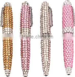 2015 New style cute ball pen metal mini crystal pen