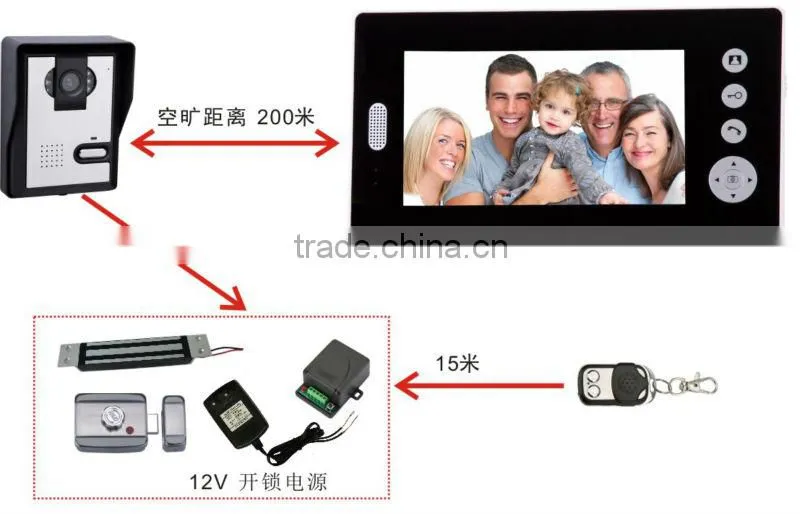 7" wireless digital door peephole viewer camera doorbell
