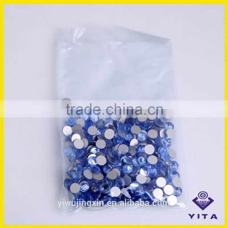 trumpet LT-Blue flat back rhinestone hotfix machines cut for women dresses