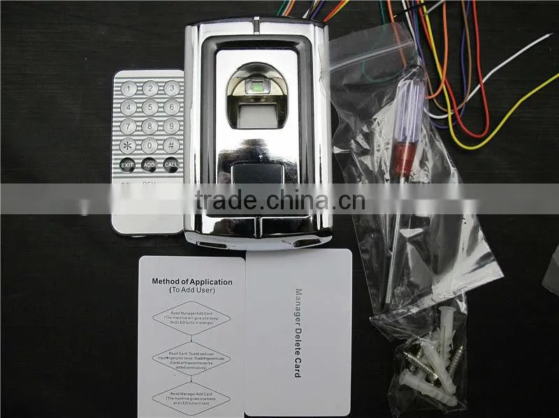 Metal Shell Fingerprint Card Reader GAF-007 with IR Remote Control, Magnetic Card Reader