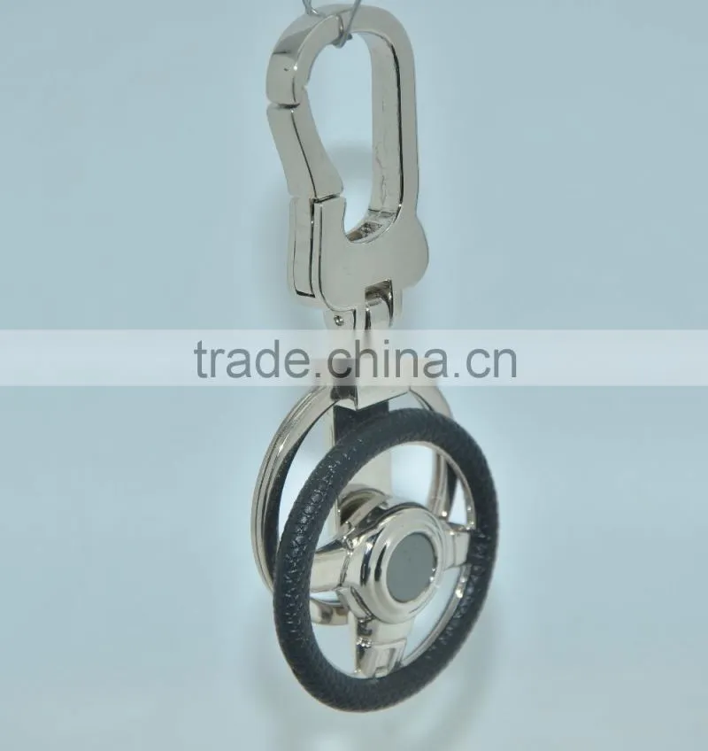 Fashion high quality carwheel shape metal keychain
