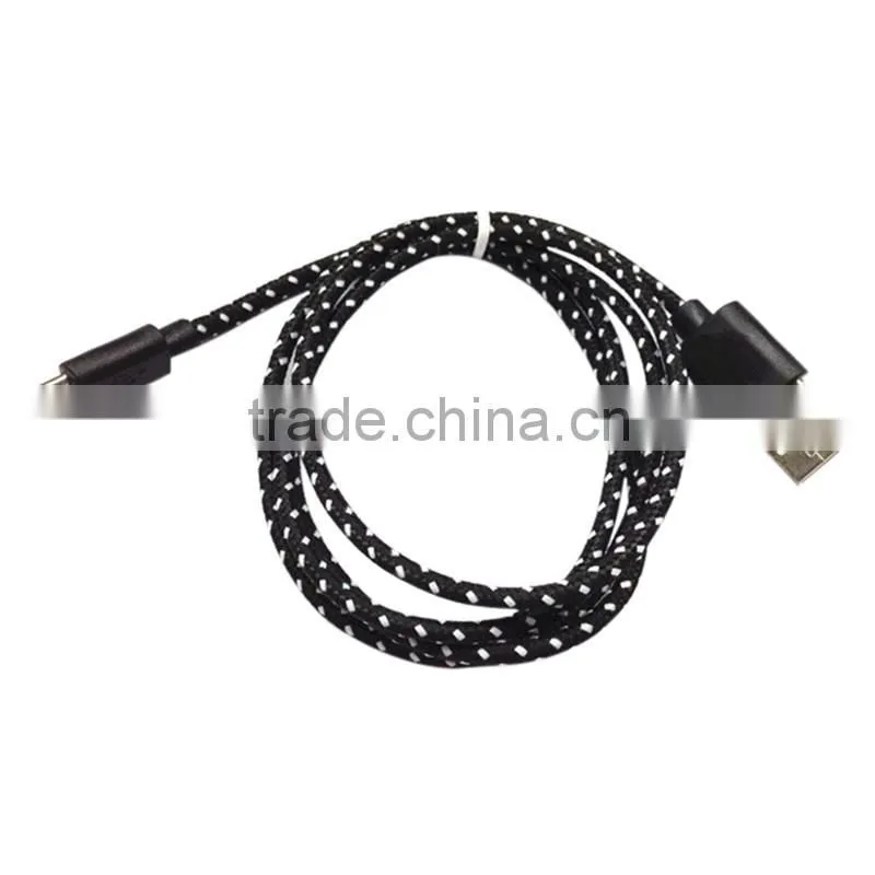 3m long woven braid phone usb charger data cable for nokia