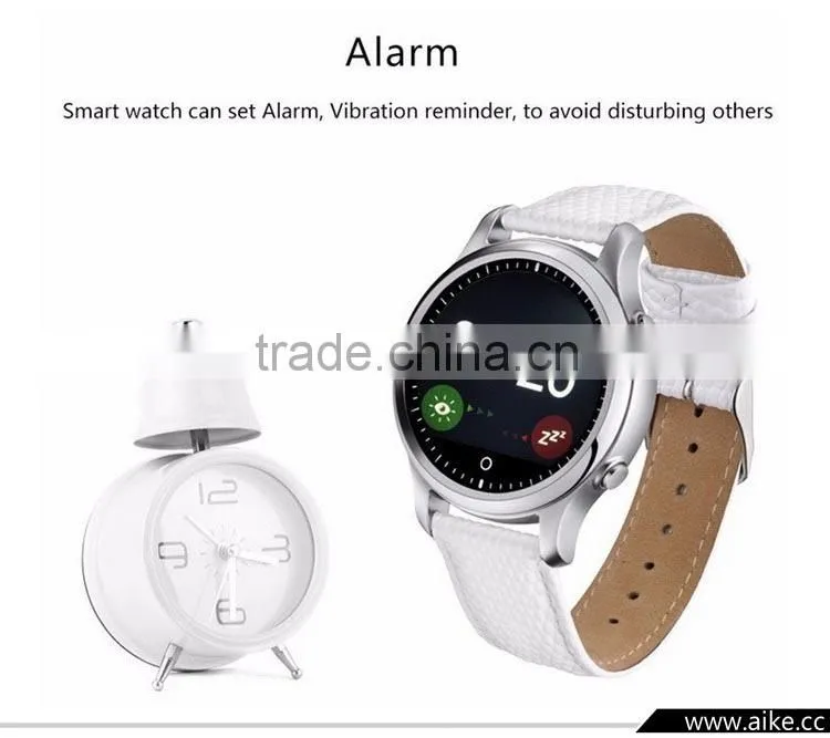 2016 Newest Bluetooth 4.0 IOS&Android Round Smart Watch with SOS call/G-sensor for apple iphone 6plus/6 samsung S6 edge/S5