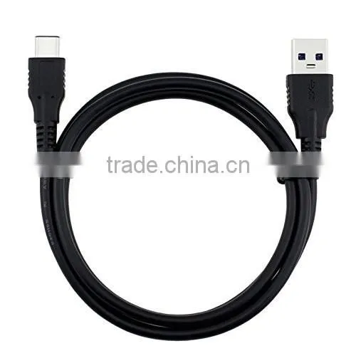 USB Type C to Standard Type A Male Charging Cable for New MacBook, Chromebook Pixel, Nexus 5X, Nexus 6P, Pixel C, OnePlus Black