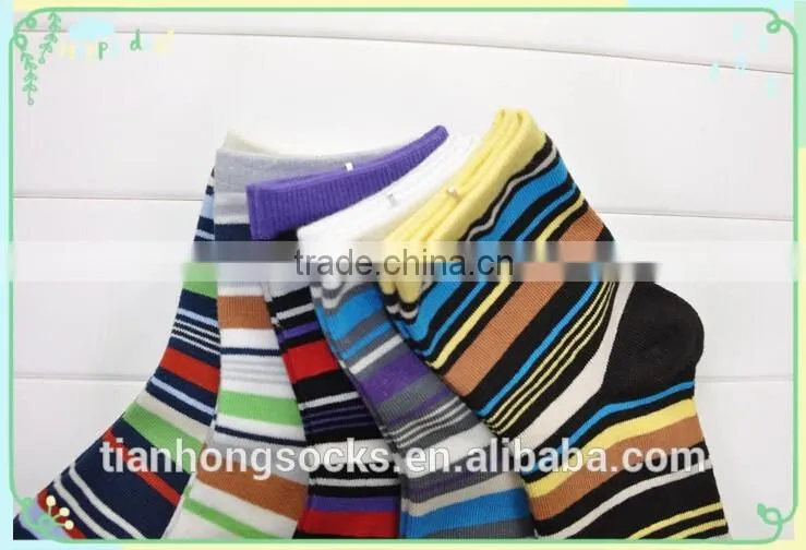 Men Crew Socks new striped design soft -fit hot selling socks Cotton