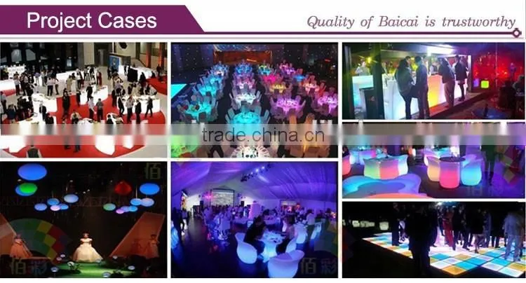 CE&ROHS approved illuminated bar furniture/led table/led light bar table
