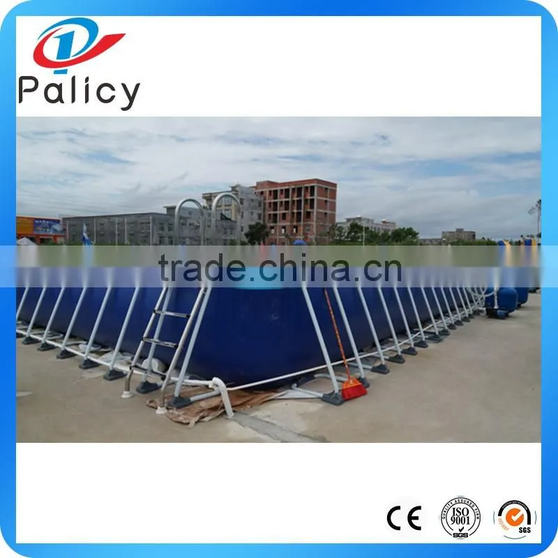 High quality blue color good price above ground swimming pool China