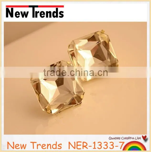 Fashion imitation jewelry crystal fashion square earring