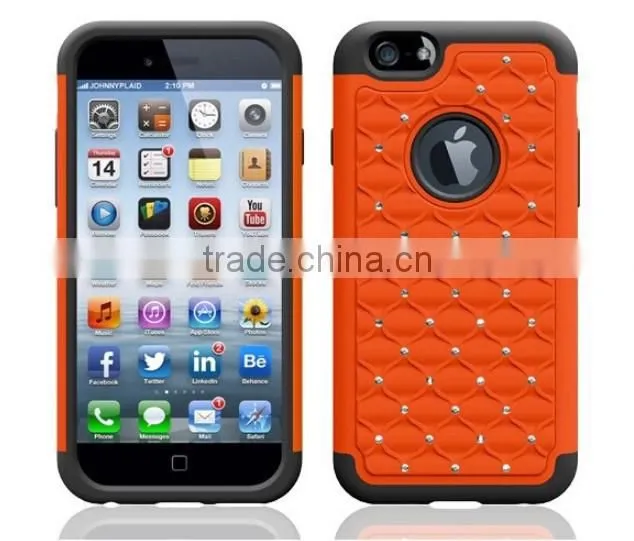 Durable Quality For iPhone 6s Bling Bling Silicon Heavy Duty Back Cover