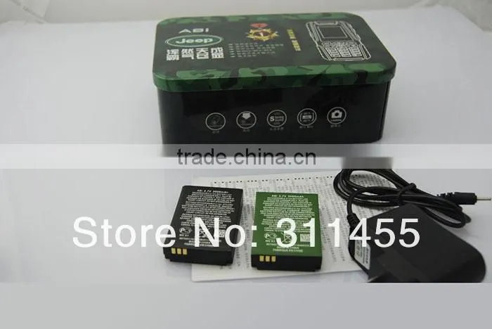 Freeshipping, Jeep A8i Outdoor Military Waterproof phone Shockproof cell phone 1.3mp camera Dual SIM,