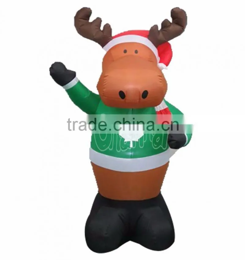 Huge Lighted Bull Inflatable Outdoor Christmas Decoration