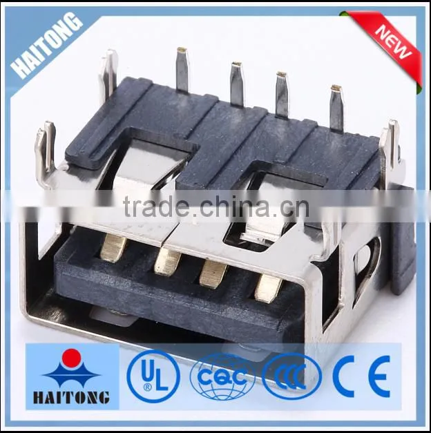 USB socket new A type 4 feet right angle USB connector
