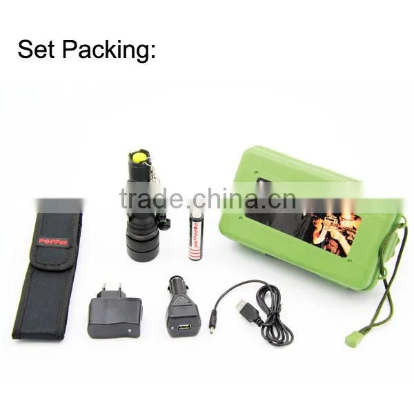 S16 IPX5 Waterproof 18650 Rechargeable 400lumens T6 LED High Power Police Security Led Flashlight