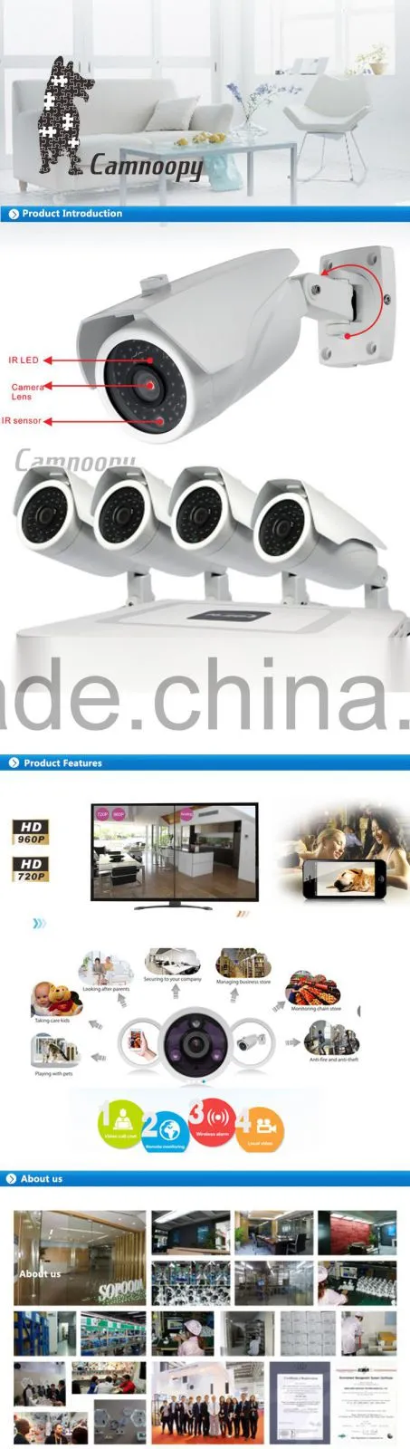 hot selling motion detection ONVIF 1.0MP outdoor waterproof ip camera bullet ip camera