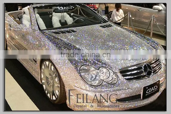 Glass crystal beads trimming mesh