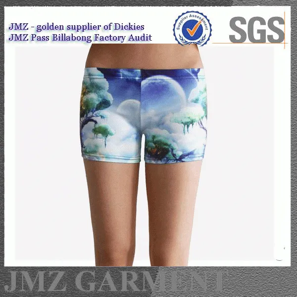 female swimming shorts oem print tight fashion shorts women