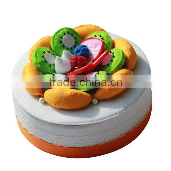Beautiful non-woven fabric birthday cake decoration toy