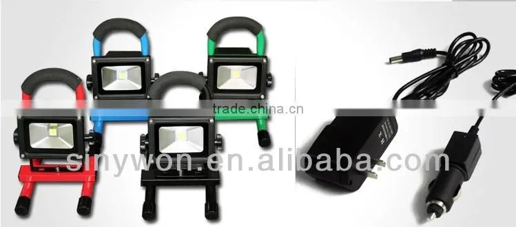 SINYWON 10W Output 8.4VDC 1A Battery Operated Light Led Floodlight