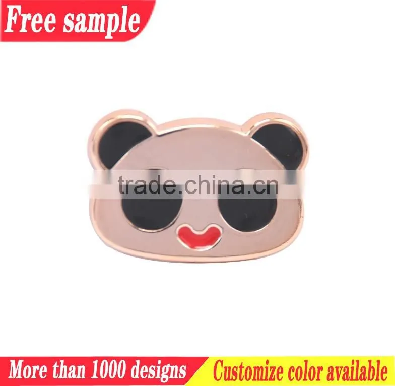 Cute panda animal design plastic shoe buckle footwear shoe accessories