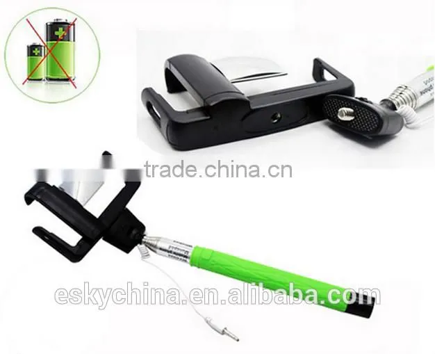 2016 BEST SELLING in China happy travel tourism D09Plus Cable Take Pole Extensible Selfie Stick Handheld Monopod With Mirror