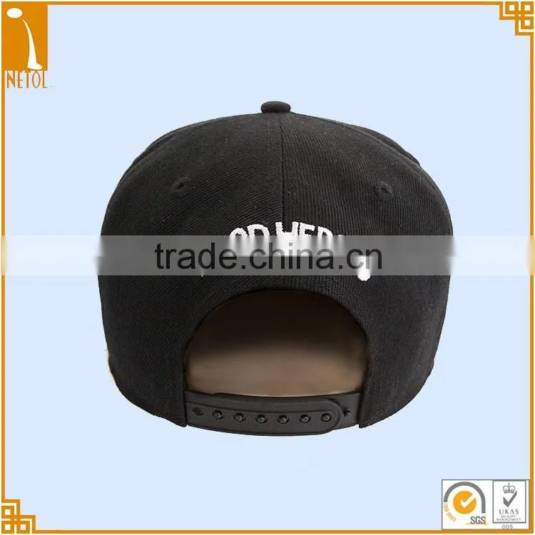 6 panels flat bill custom brand snapback baseball caps